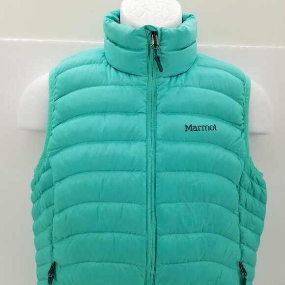 MARMOT Down Puffer Vest 600 Fill Women's Blue Full Zip Sz  Small - Picture 3 of 9